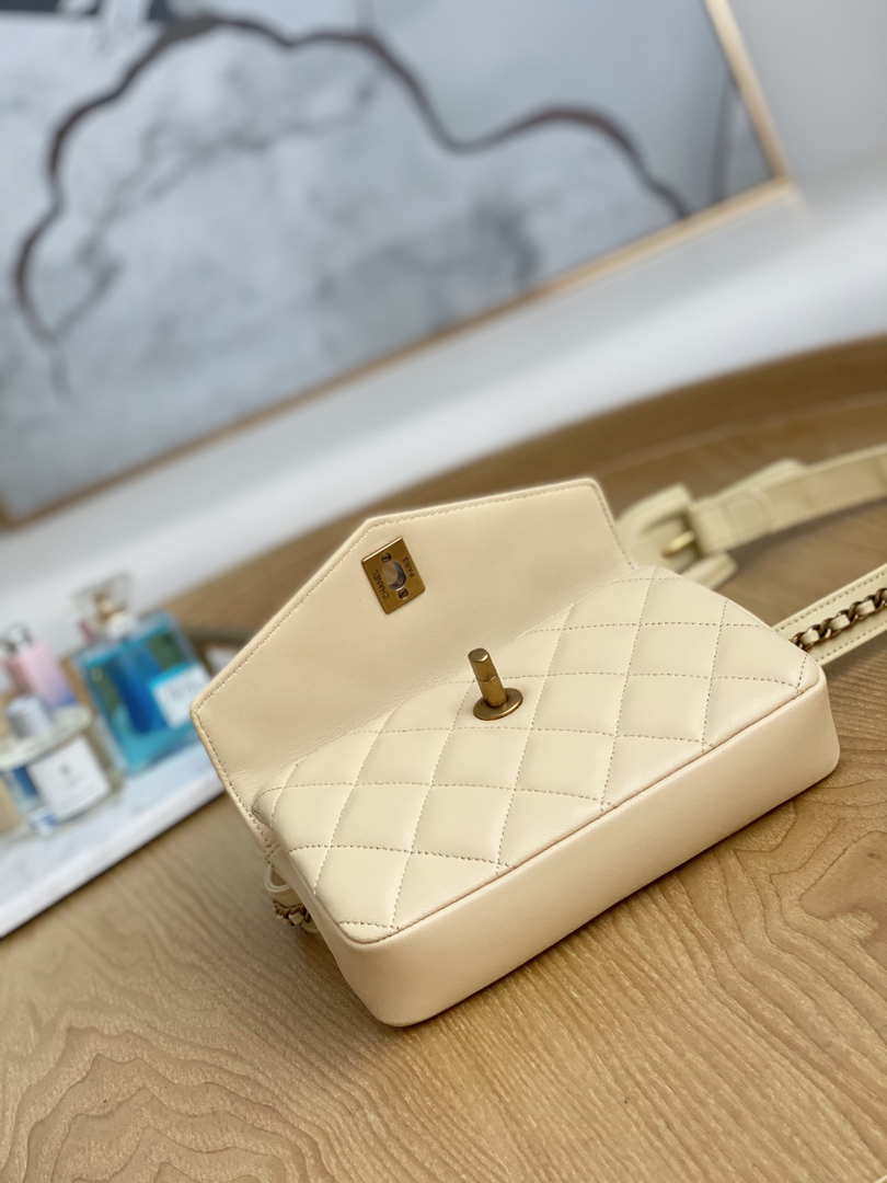 Chanel A99009 Waist bag Lambskin Apricot Gold - Default Title - View 7