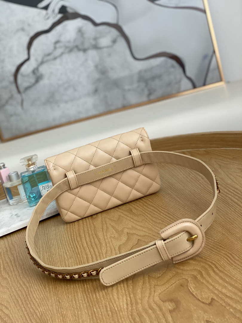 Chanel A99009 Waist bag Lambskin Light Yellow Pink Gold - Default Title - View 2