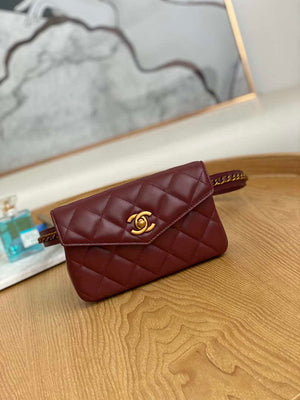 Chanel A99009 Waist bag Lambskin Wine Red Gold - Default Title - View 1