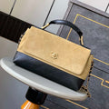 Chanel A99011 Double leather flap bag Black and Apricot - Default Title - View 1