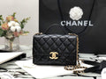 Chanel A99105 Top Handle Box bag Lambskin 17 Black and Gold