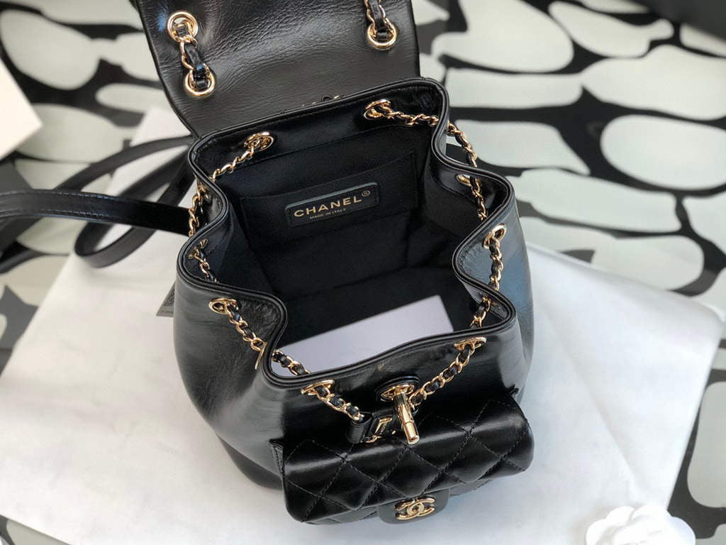 Chanel A99121 Backpack A3002 Calfskin Black