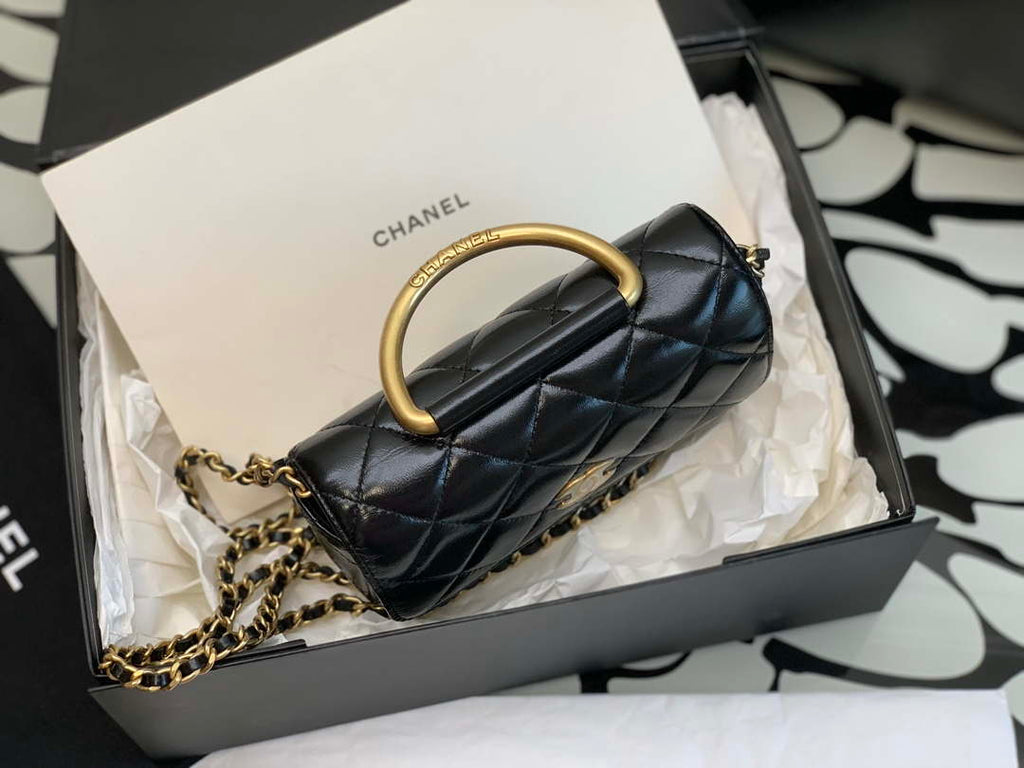 Chanel AP3484 CLUTCH WITH CHAIN Shiny Lambskin & Gold-Tone Metal