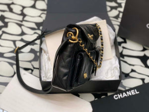 Chanel A99335 Hobo Bag Lambskin & Gold-Tone Metal Black - Default Title - View 6