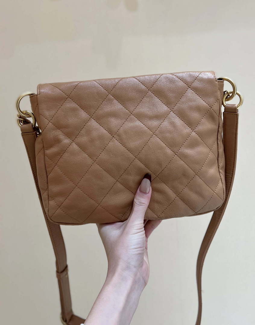 Chanel A99335 Hobo Bag Lambskin & Gold-Tone Metal Brown - Default Title - View 3