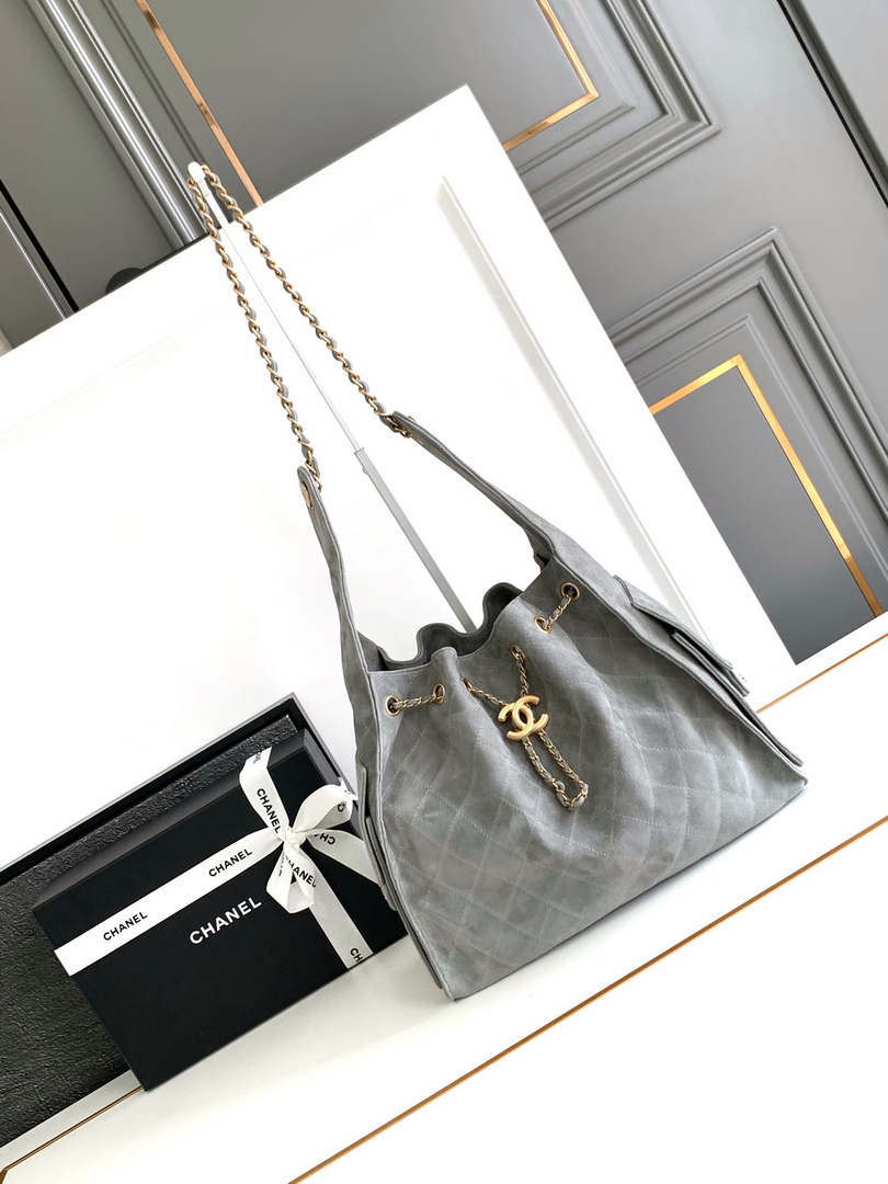 Chanel A99921 Shopping bag Bucket Drawstring 25A Bag Nubuck leather