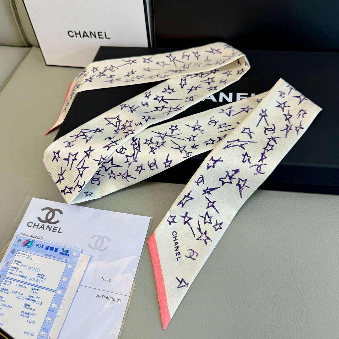 Chanel AA8006 Slim Bandeau Designer Scarf C88740