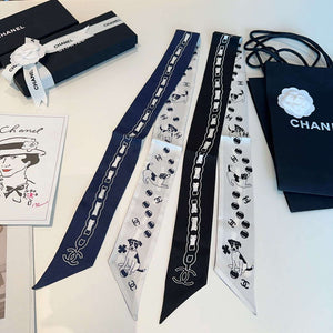 Chanel AA8006 Slim Bandeau Designer Scarf C88741 - Default Title - View 2