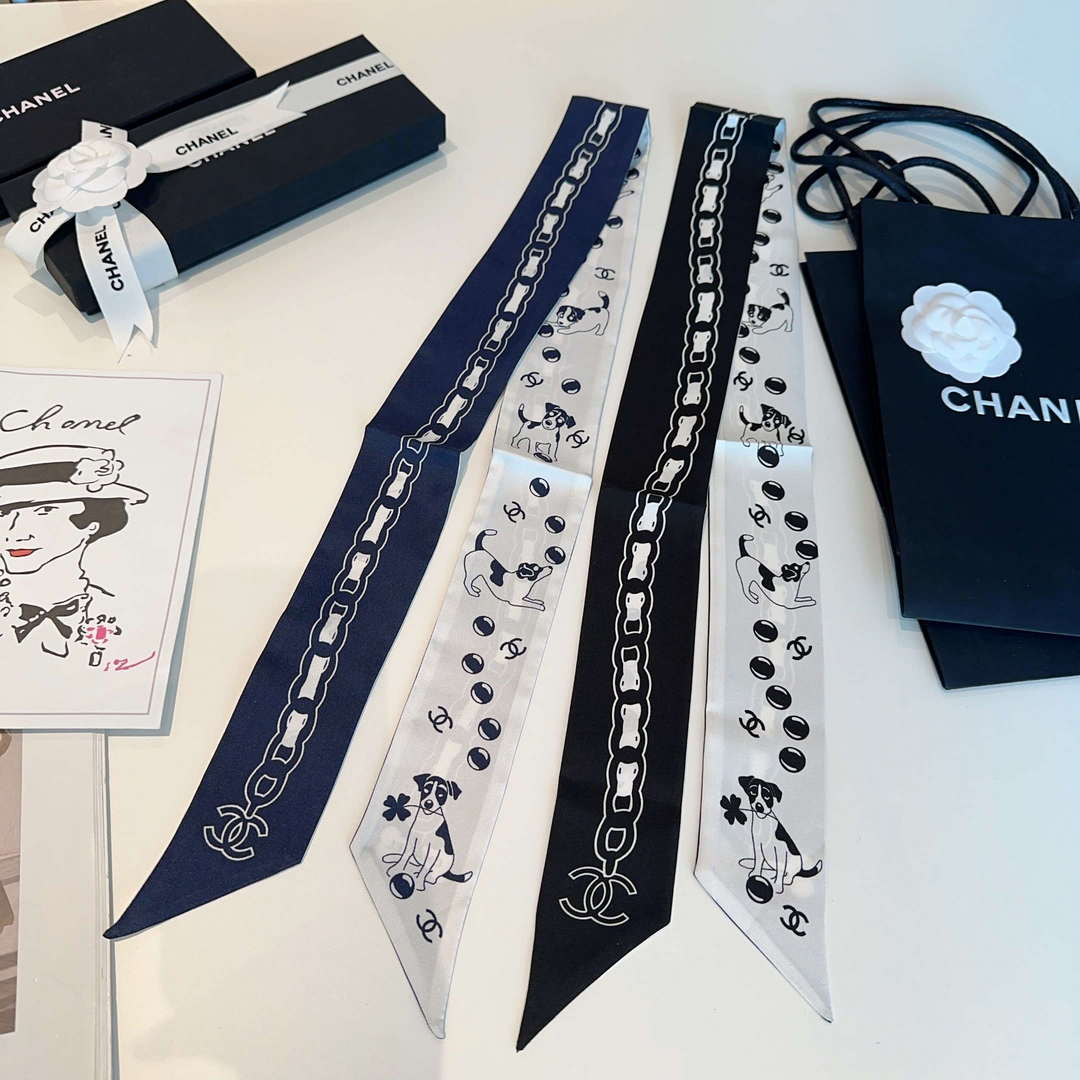 Chanel AA8006 Slim Bandeau Designer Scarf C88741