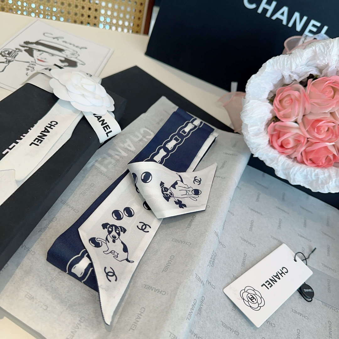 Chanel AA8006 Slim Bandeau Designer Scarf C88742