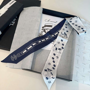Chanel AA8006 Slim Bandeau Designer Scarf C88742 - Default Title - View 9