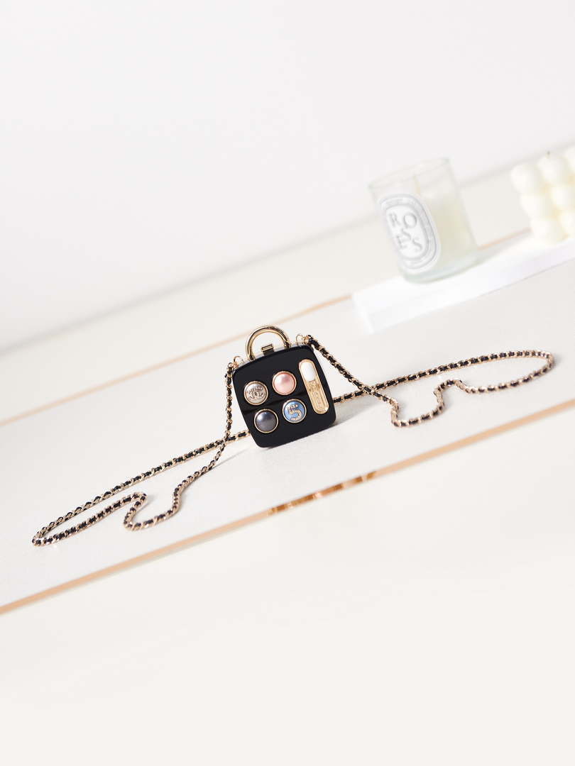 Chanel ABA744 Evening Long Pendant Necklace Metal, Resin Lambskin Multicolor - Default Title - View 1