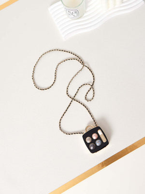 Chanel ABA744 Evening Long Pendant Necklace Metal, Resin Lambskin Multicolor - Default Title - View 5