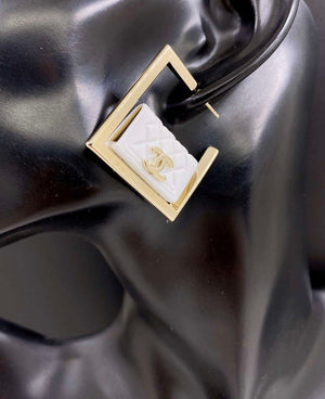 Chanel ABC282 Hoop Earring Fashion Jewelry CC31835 - Default Title - View 2