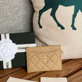 Chanel AP0213 Card Holder Calfskin Beige - Default Title - View 1