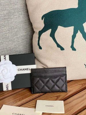 Chanel AP0213 Card Holder Calfskin Black - Gold - View 2