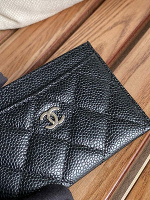 Chanel AP0213 Card Holder Calfskin Black - Gold - View 15