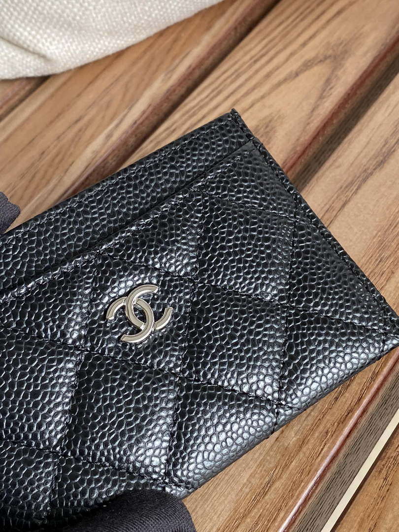 Chanel AP0213 Card Holder Calfskin Black