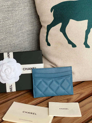 Chanel AP0213 Card Holder Calfskin Blue - Default Title - View 2
