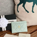 Chanel AP0213 Card Holder Calfskin Light Blue - Default Title - View 1