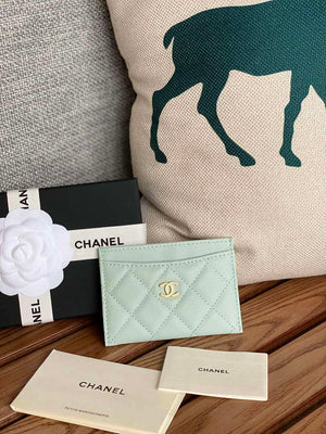 Chanel AP0213 Card Holder Calfskin Light Blue - Default Title - View 1