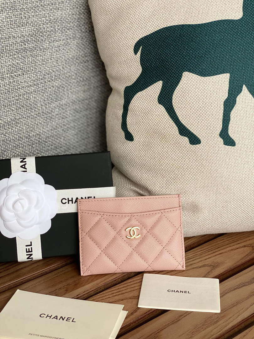 Chanel AP0213 Card Holder Calfskin Pink - Default Title - View 1