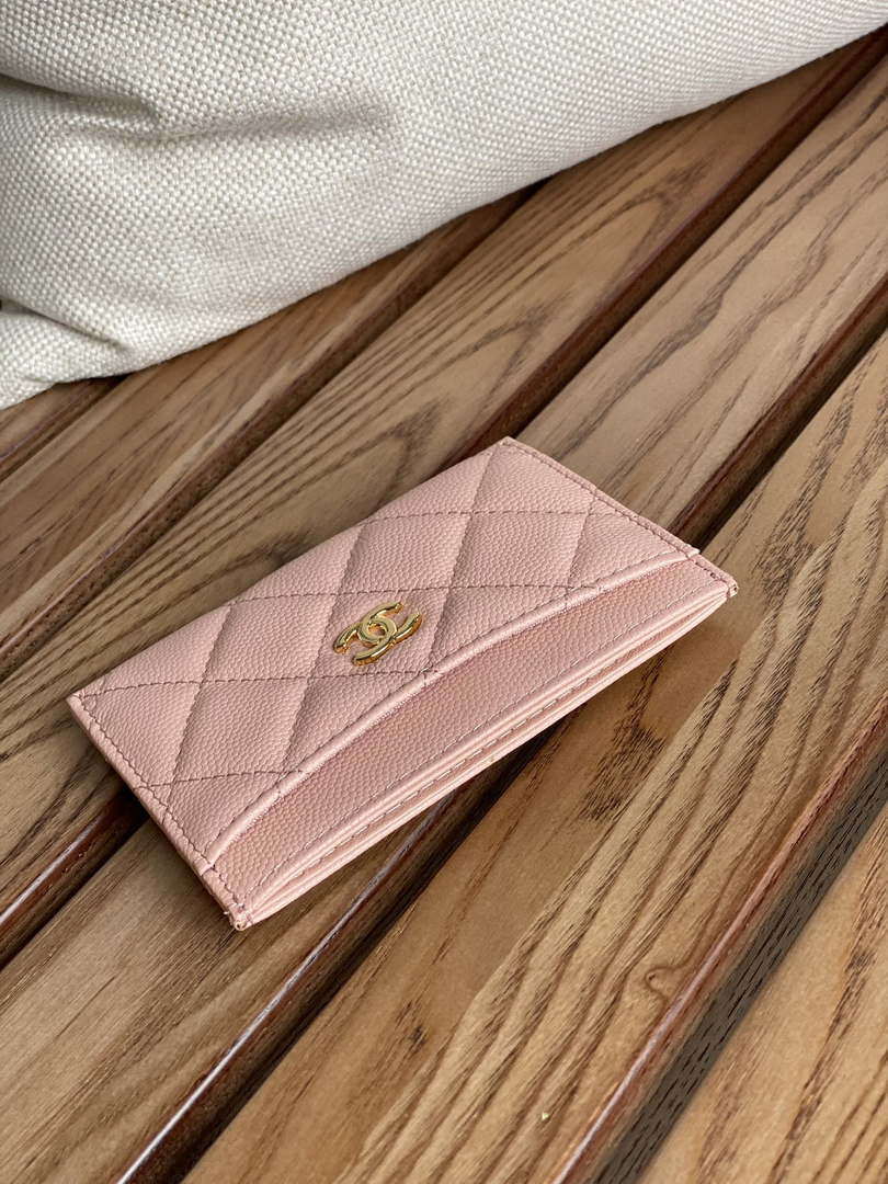 Chanel AP0213 Card Holder Calfskin Pink