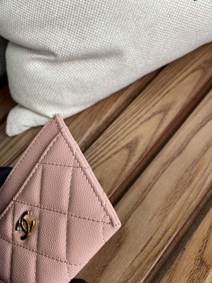 Chanel AP0213 Card Holder Calfskin Pink