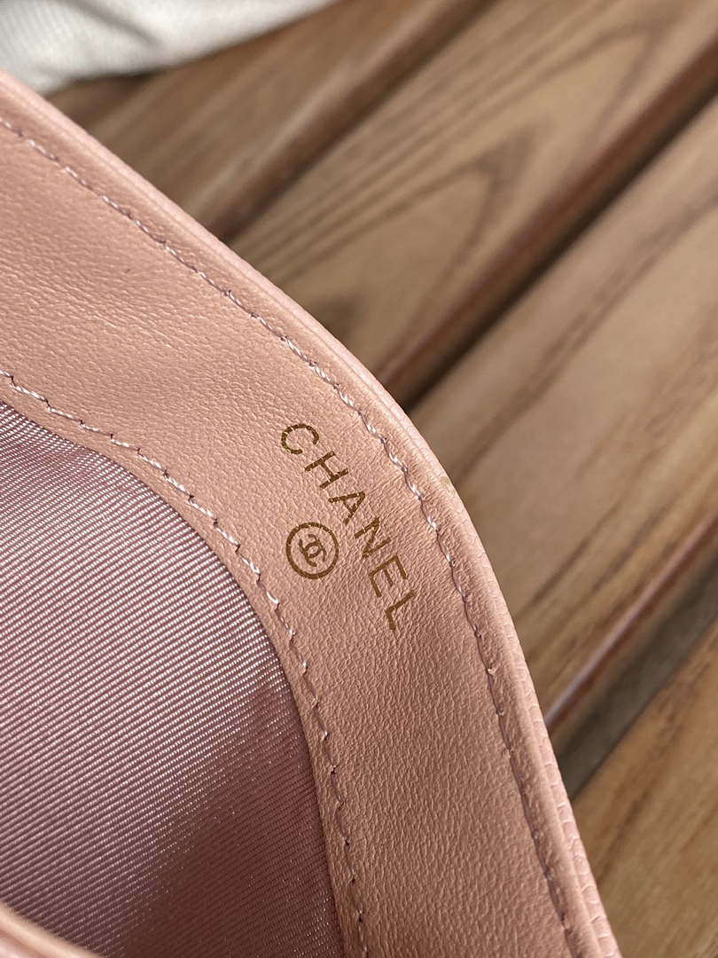 Chanel AP0213 Card Holder Calfskin Pink