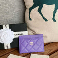 Chanel AP0213 Card Holder Calfskin Purple - Default Title - View 1