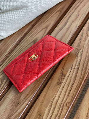 Chanel AP0213 Card Holder Calfskin Red - Default Title - View 4