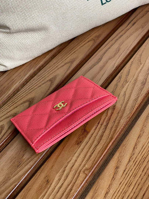 Chanel AP0213 Card Holder Calfskin Watermelon Red - Default Title - View 3