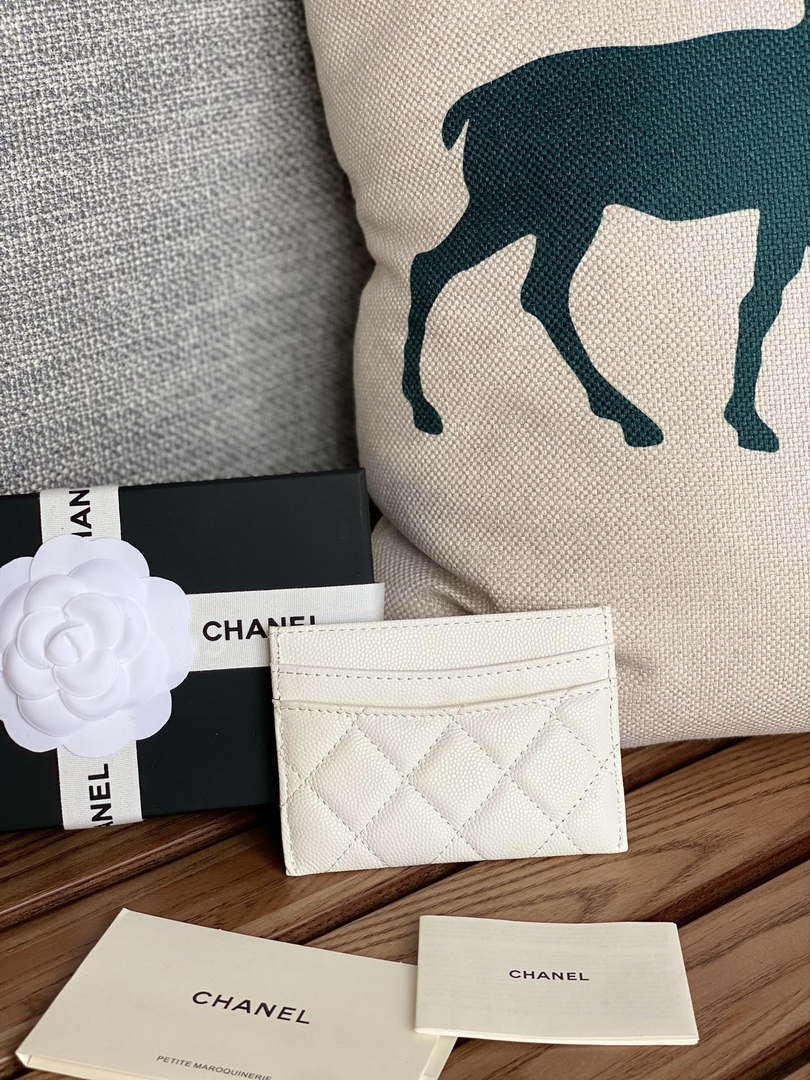 Chanel AP0213 Card Holder Calfskin White