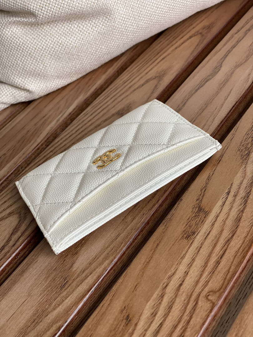 Chanel AP0213 Card Holder Calfskin White