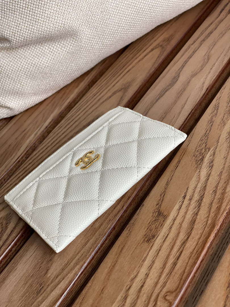 Chanel AP0213 Card Holder Calfskin White