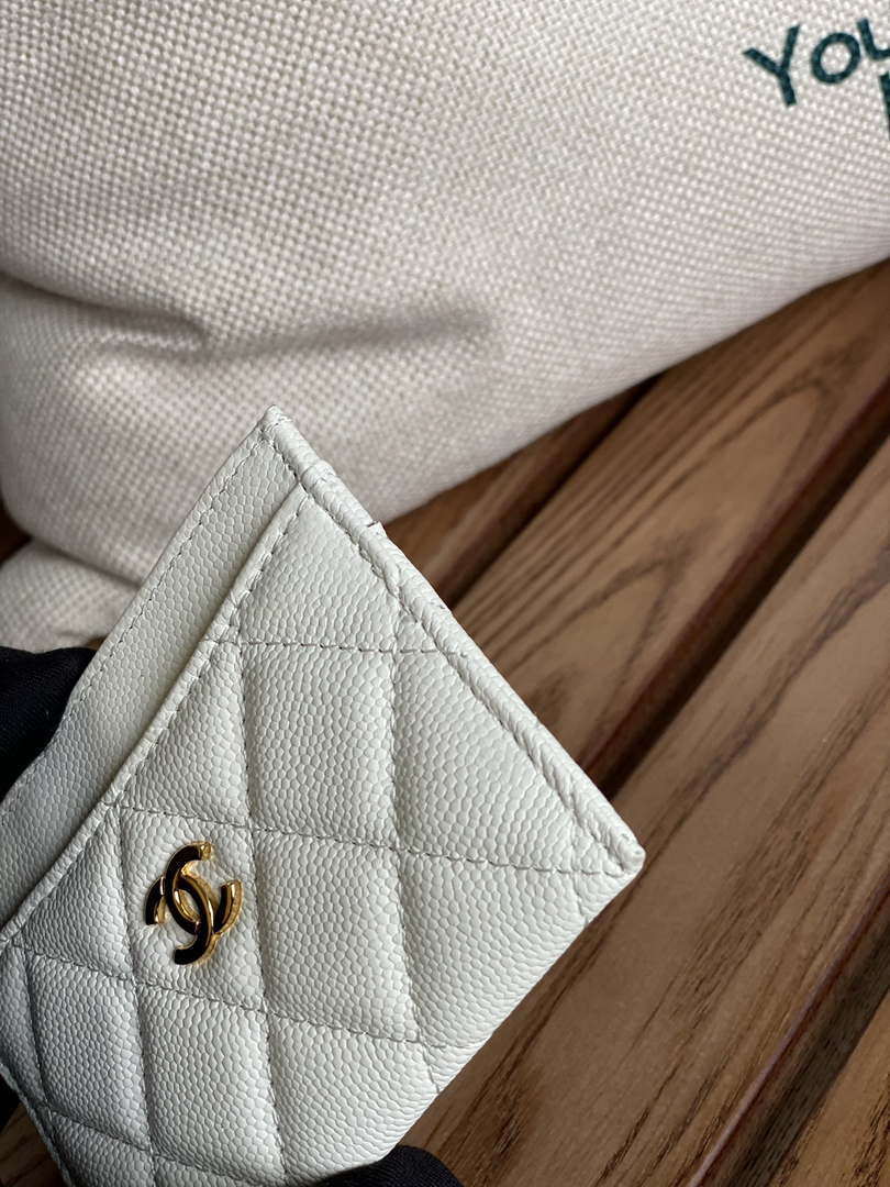 Chanel AP0213 Card Holder Calfskin White