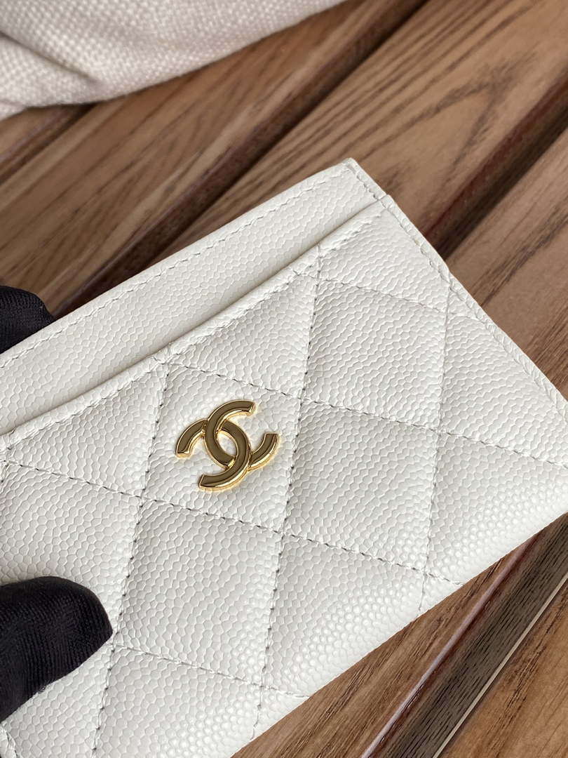 Chanel AP0213 Card Holder Calfskin White