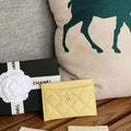 Chanel AP0213 Card Holder Calfskin Yellow - Default Title - View 1