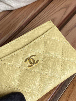Chanel AP0213 Card Holder Calfskin Yellow - Default Title - View 6