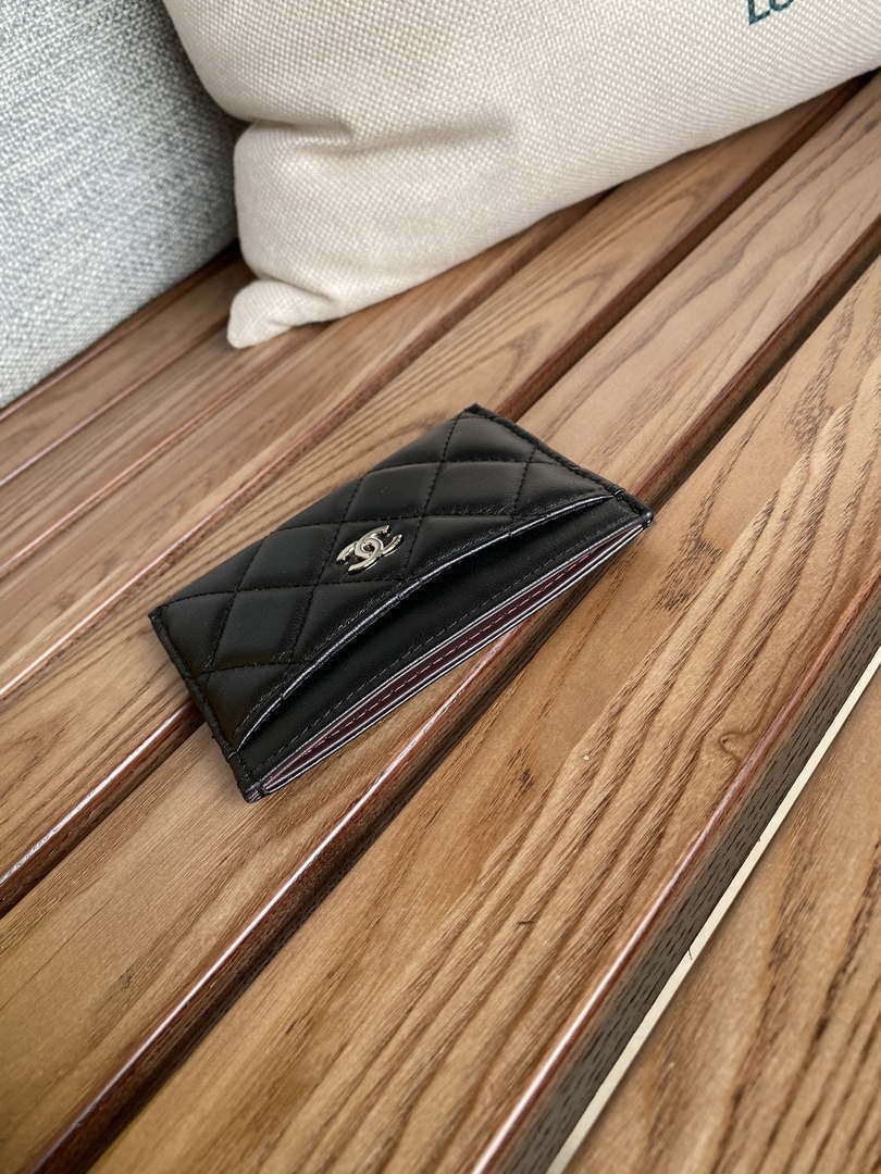 Chanel AP0213 Card Holder Lambskin Black