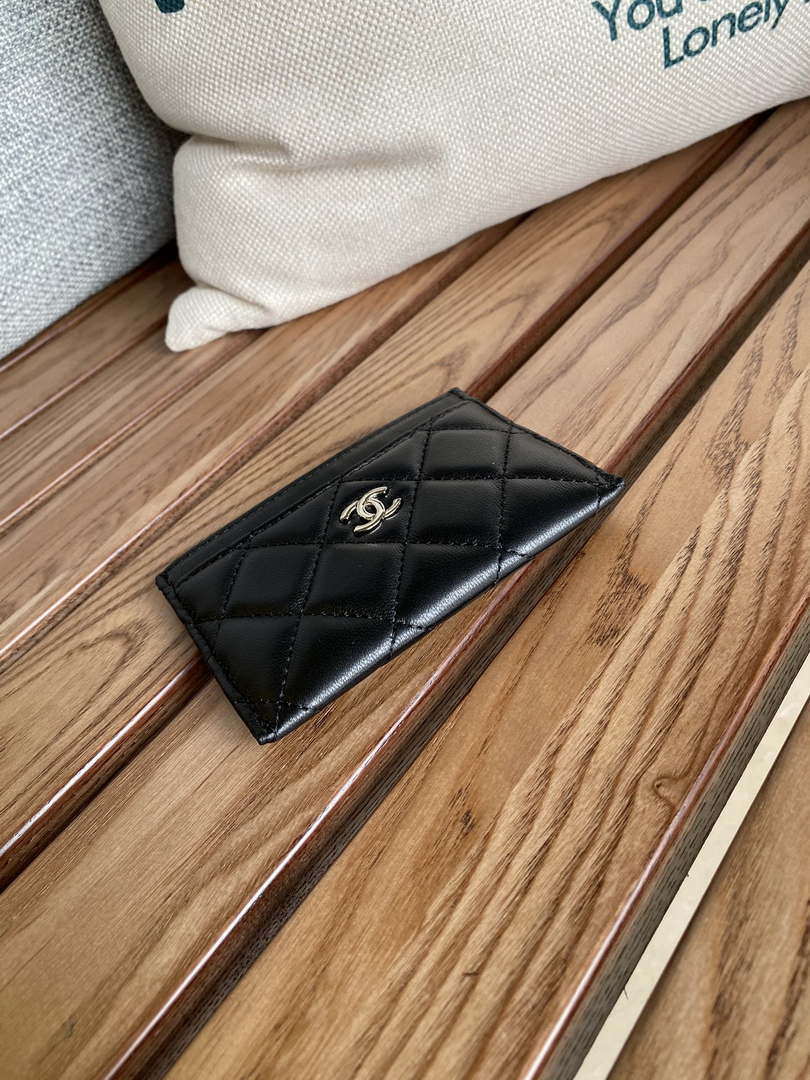 Chanel AP0213 Card Holder Lambskin Black