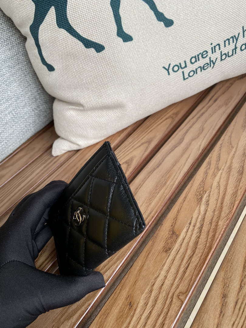 Chanel AP0213 Card Holder Lambskin Black