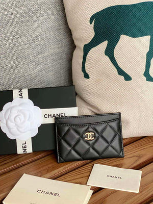 Chanel AP0213 Card Holder Lambskin Black - Silver - View 10