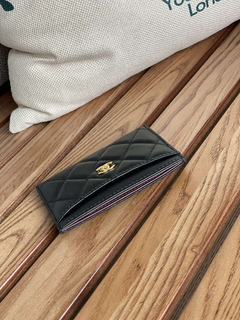 Chanel AP0213 Card Holder Lambskin Black
