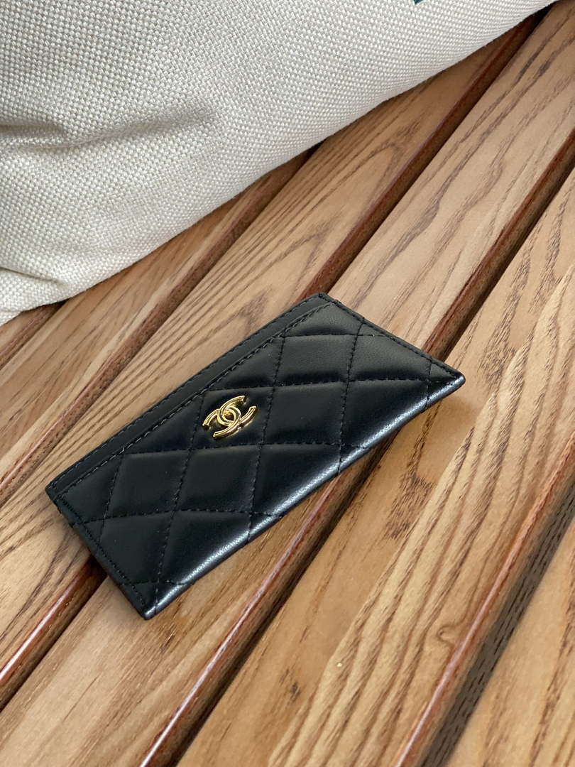 Chanel AP0213 Card Holder Lambskin Black