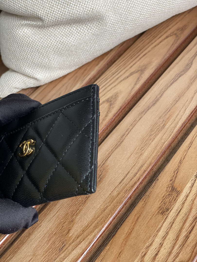 Chanel AP0213 Card Holder Lambskin Black
