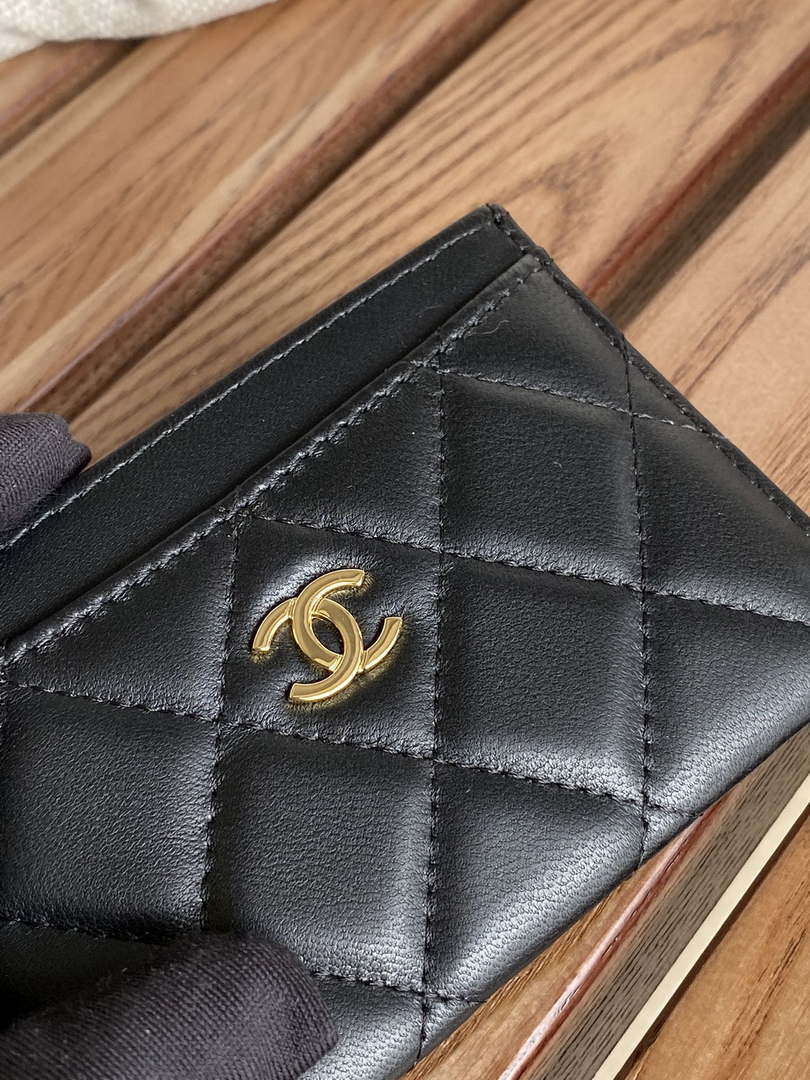 Chanel AP0213 Card Holder Lambskin Black