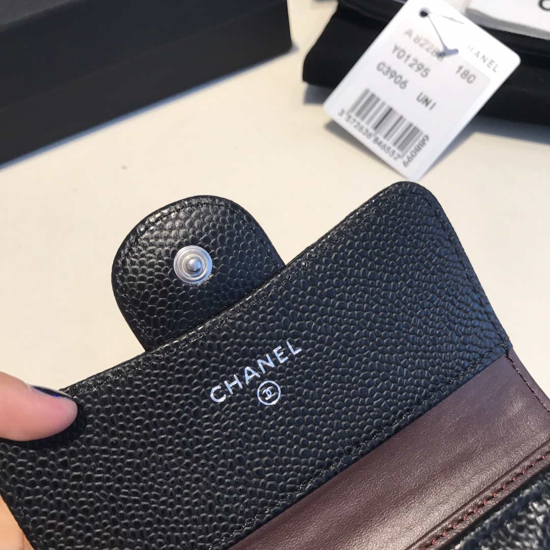 Chanel AP0231 Classic Small FLAP Wallet Calfskin Black Sliver - Default Title - View 7