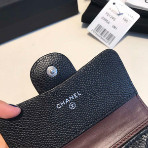 Chanel AP0231 Classic Small FLAP Wallet Calfskin Black Sliver - Default Title - View 7