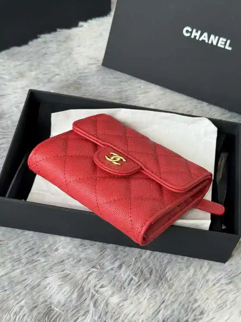 Chanel AP0231 Classic Small FLAP Wallet Calfskin Red